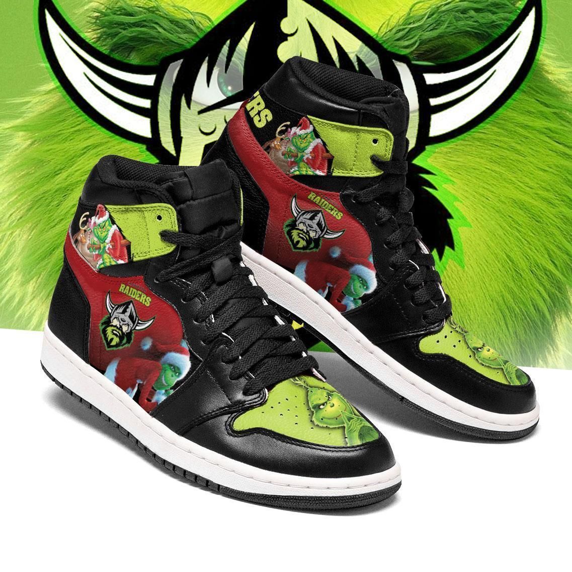 The Grinch Canberra Raiders Nrl Air Jordan Sneakers Shoes Sport