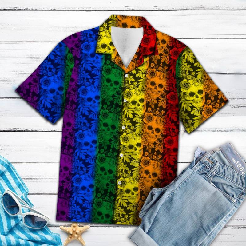 Skull Lgbt Color Hawaii Shirt Ha88727