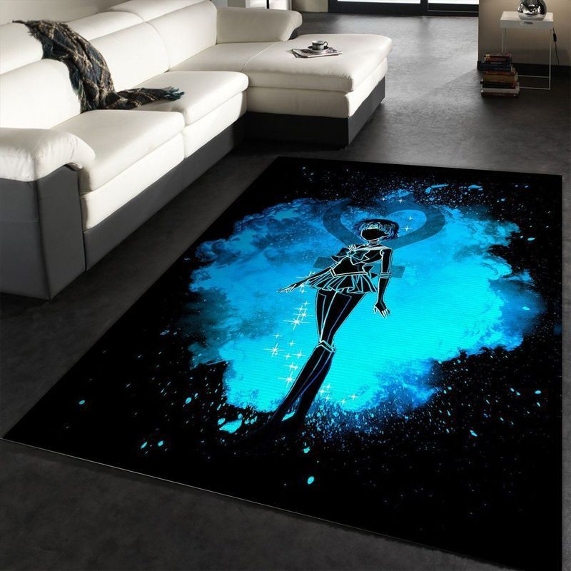 Sailor Mercury Sailor Moon Area Rug Carpet Living Room And Bedroom Rug Family Gift Us Decor