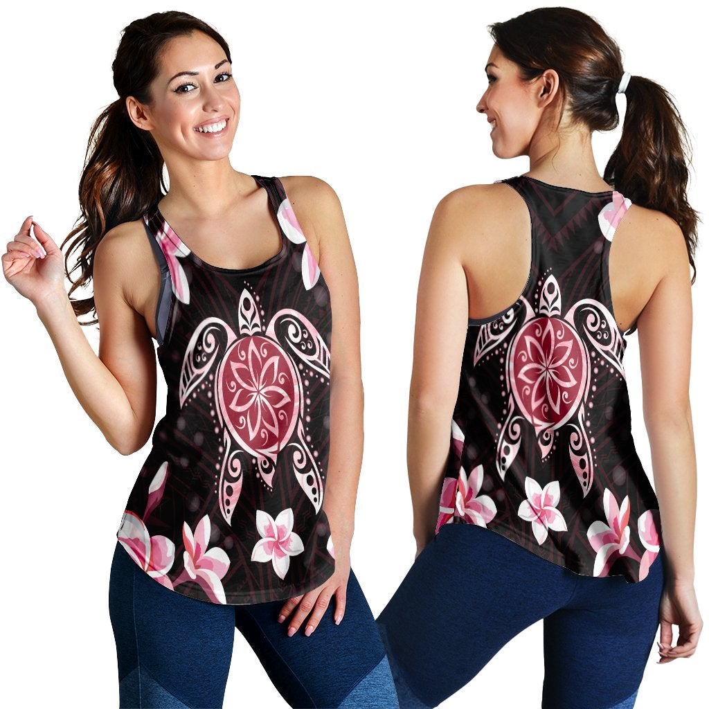 Hawaii Pinky Turtle Plumeria Racerback Tank Ha35716