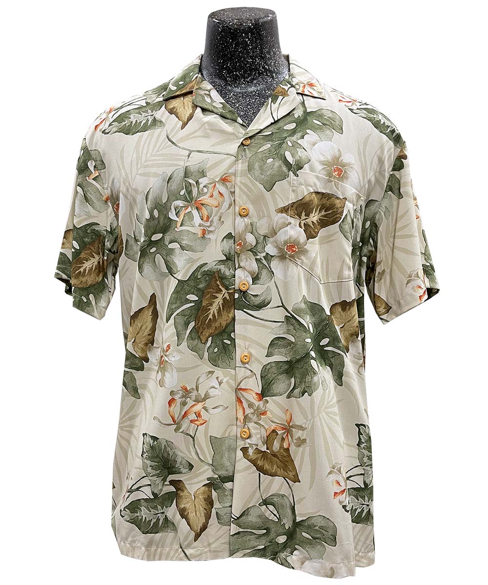 Orchids And Monstera Beigehawaiian Shirt Made In Summer Beach Shirts Ha30357