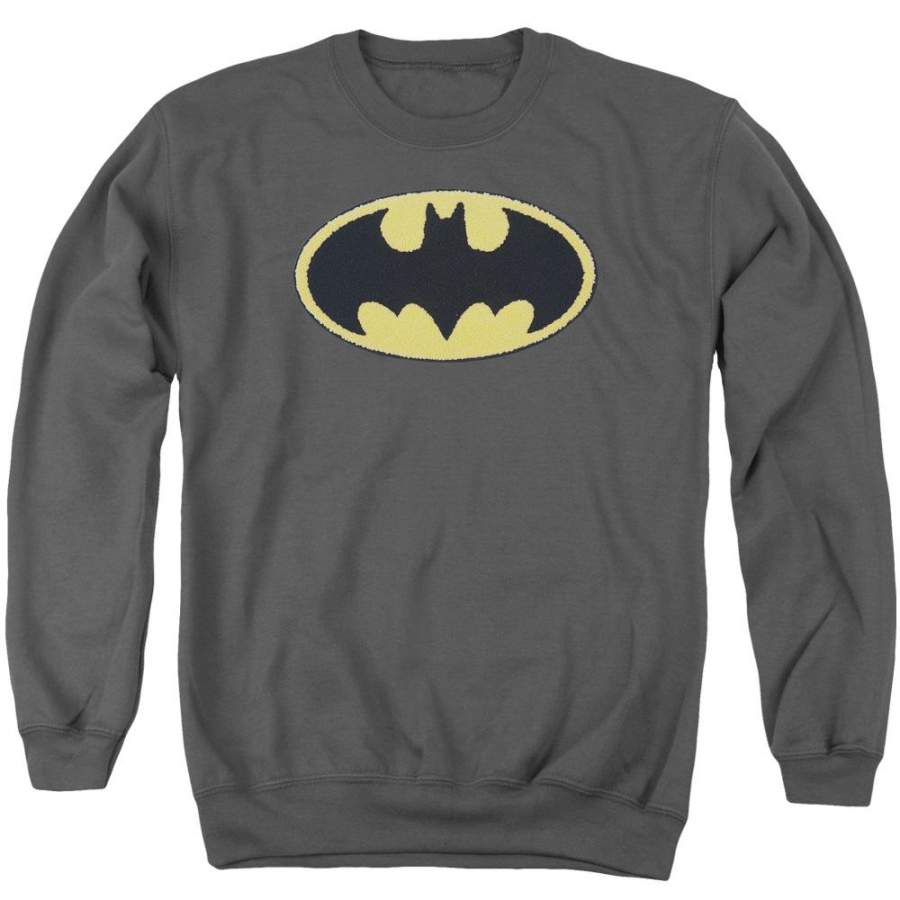 Batman – Batman Chenille Emblem Adult Crewneck Sweatshirt