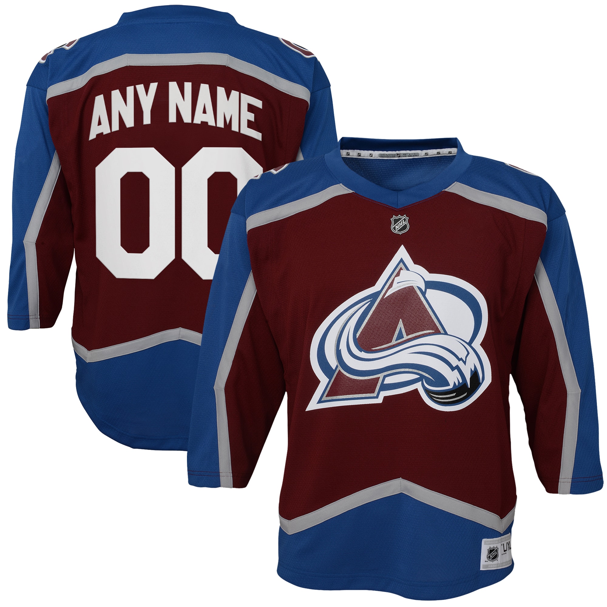 Colorado Avalanche Youth Home Custom Replica Jersey – Burgundy