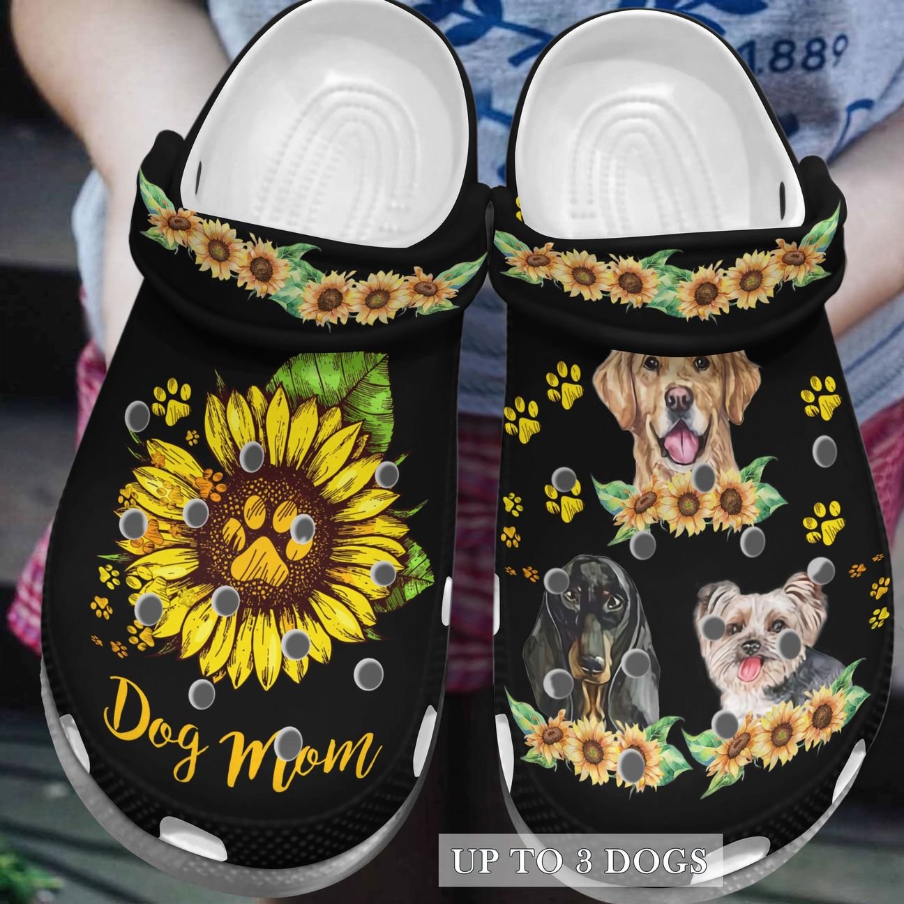 Dog Personalized Clog, Custom Name, Text, Color, Number Fashion Style For Women, Men, Kid, Print 3D Dog Mom