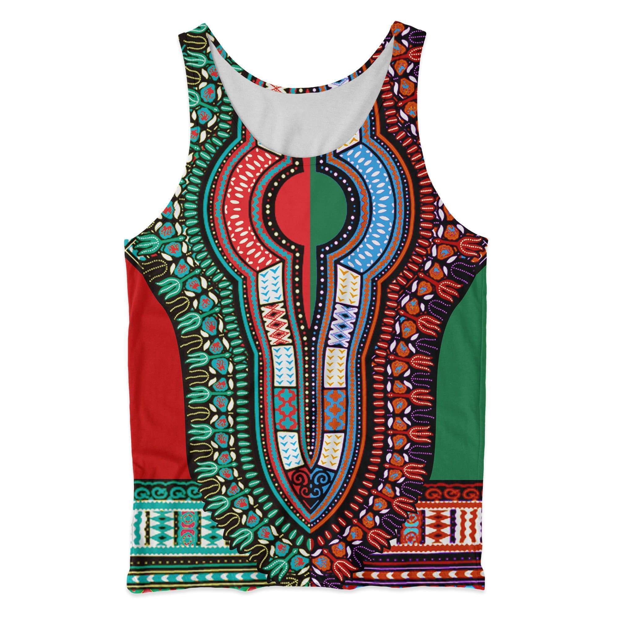 African Tank Top – Dashiki Half