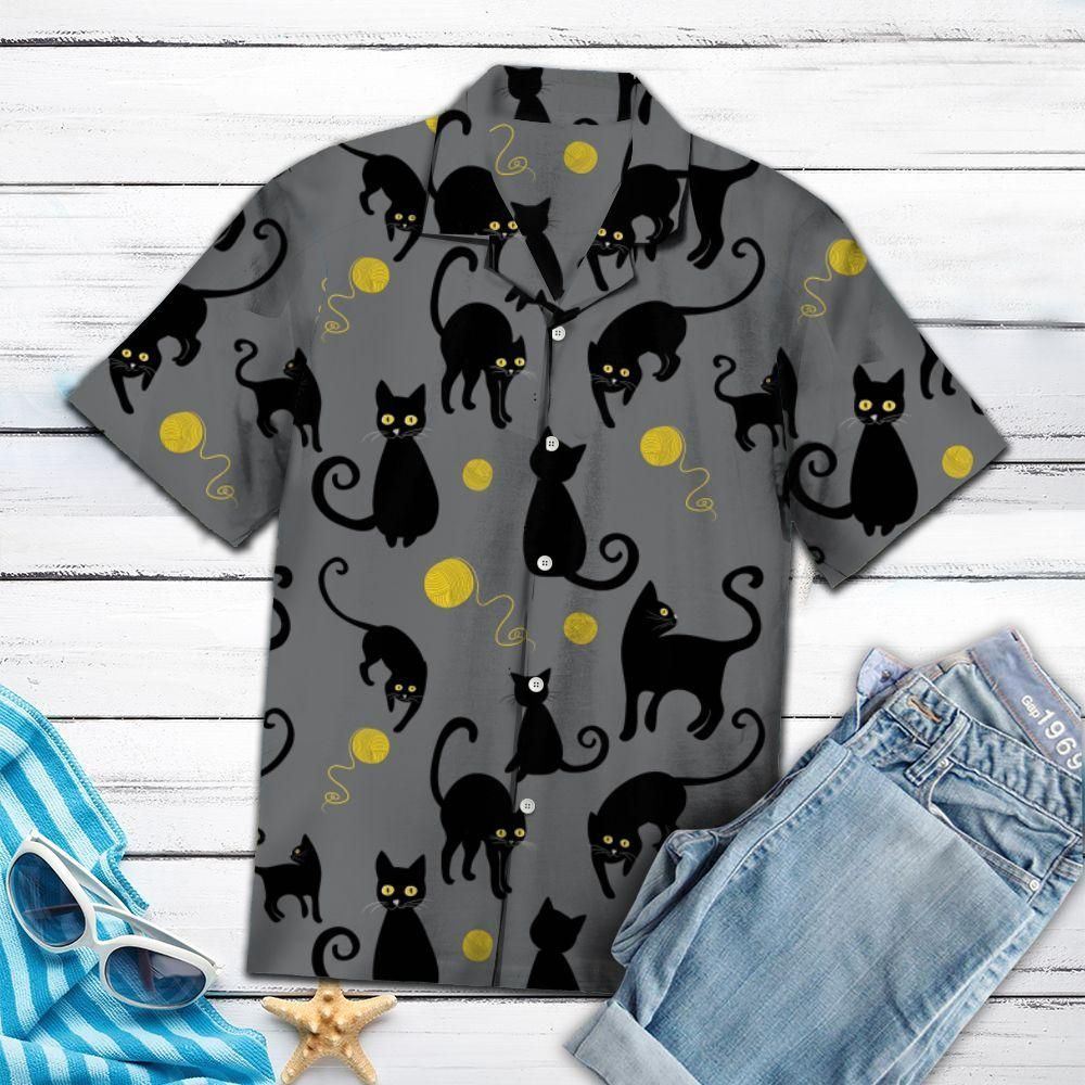 Amazing Black Cat 2 Aloha Hawaiian Shirt Colorful Short Sleeve Summer Beach Casual Shirt For Men And Women