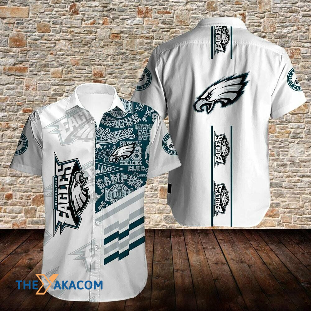 Philadelphia Eagles Logo Print Gift For Fan Nfl Short Sleeve Hawaii Shirt Ha44391