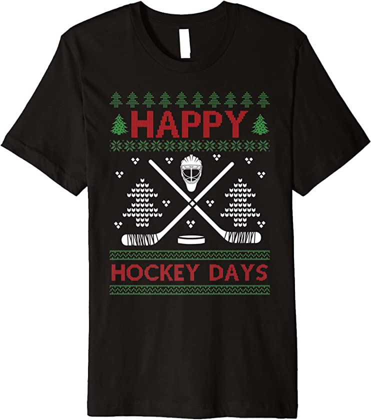 Ugly Christmas – Happy Hockeydays Premium T-Shirt