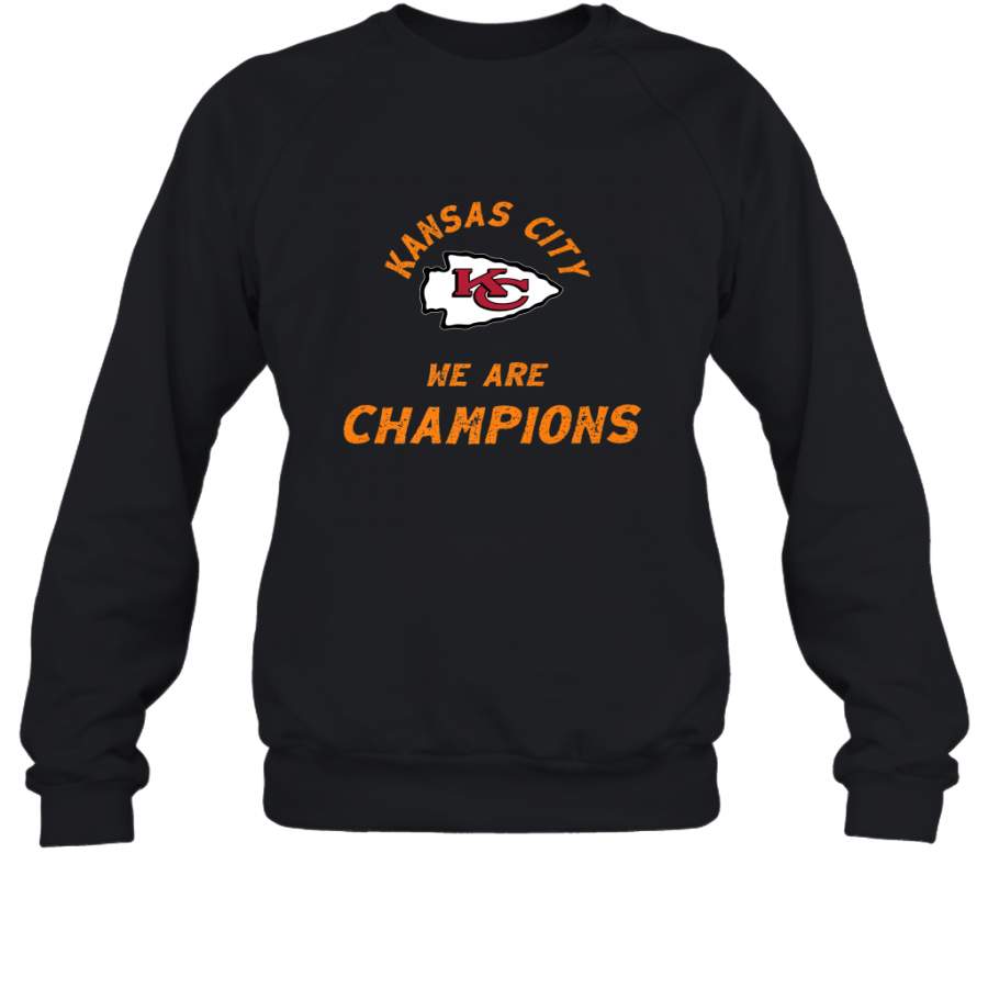 KC Kansas City Tribal Arrowhead we are Champions Crewneck Sweatshirt