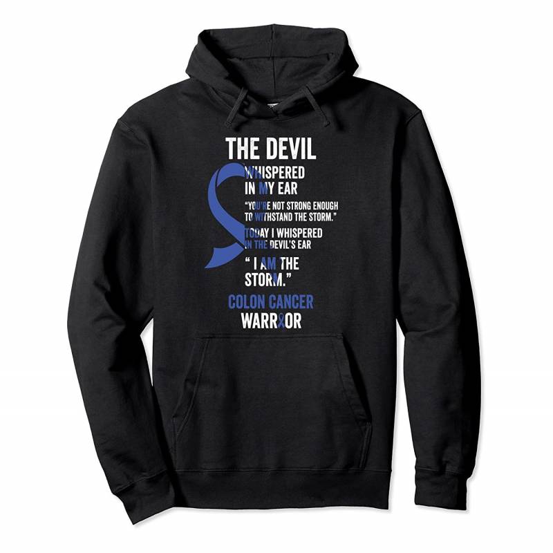 The Devil- Colon Cancer Awareness Support Ribbon Pullover Hoodie