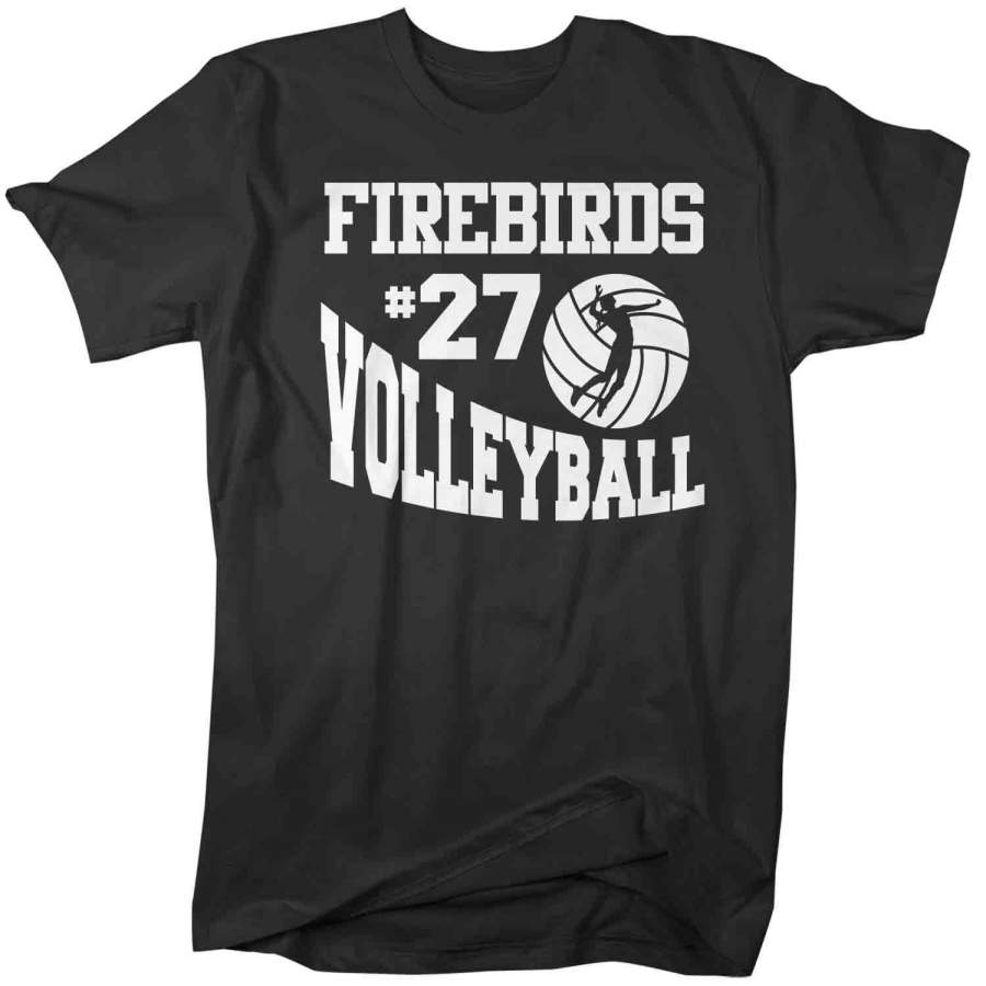 Men’s Personalized Volleyball T Shirt Custom Volleyball Mascot Shirts Volleyball Dad T Shirt Personalized Shirts