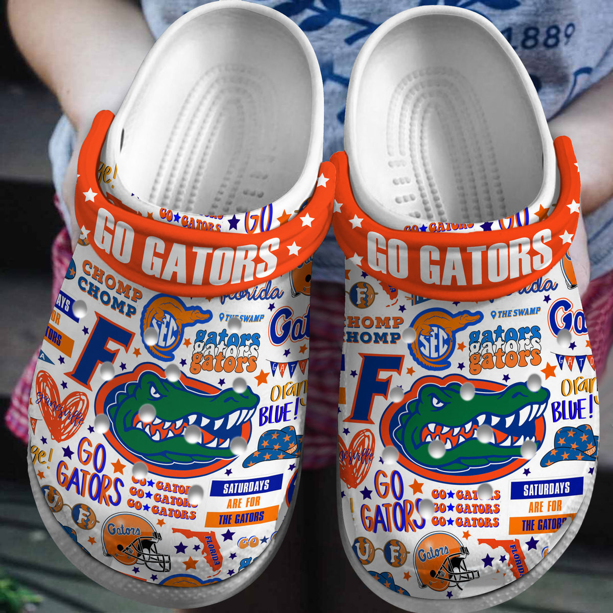 Florida Gators NCAA Sport Crocs Crocband Clogs Shoes Comfortable For Men Women and Kids 2