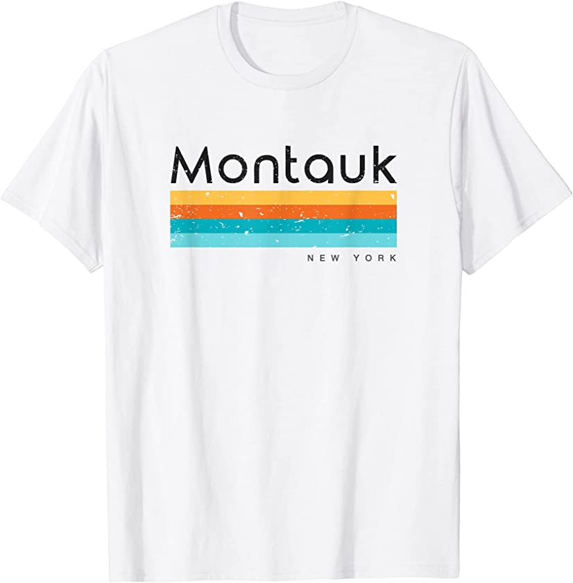 Vintage Montauk New York NY Retro Design T-Shirt