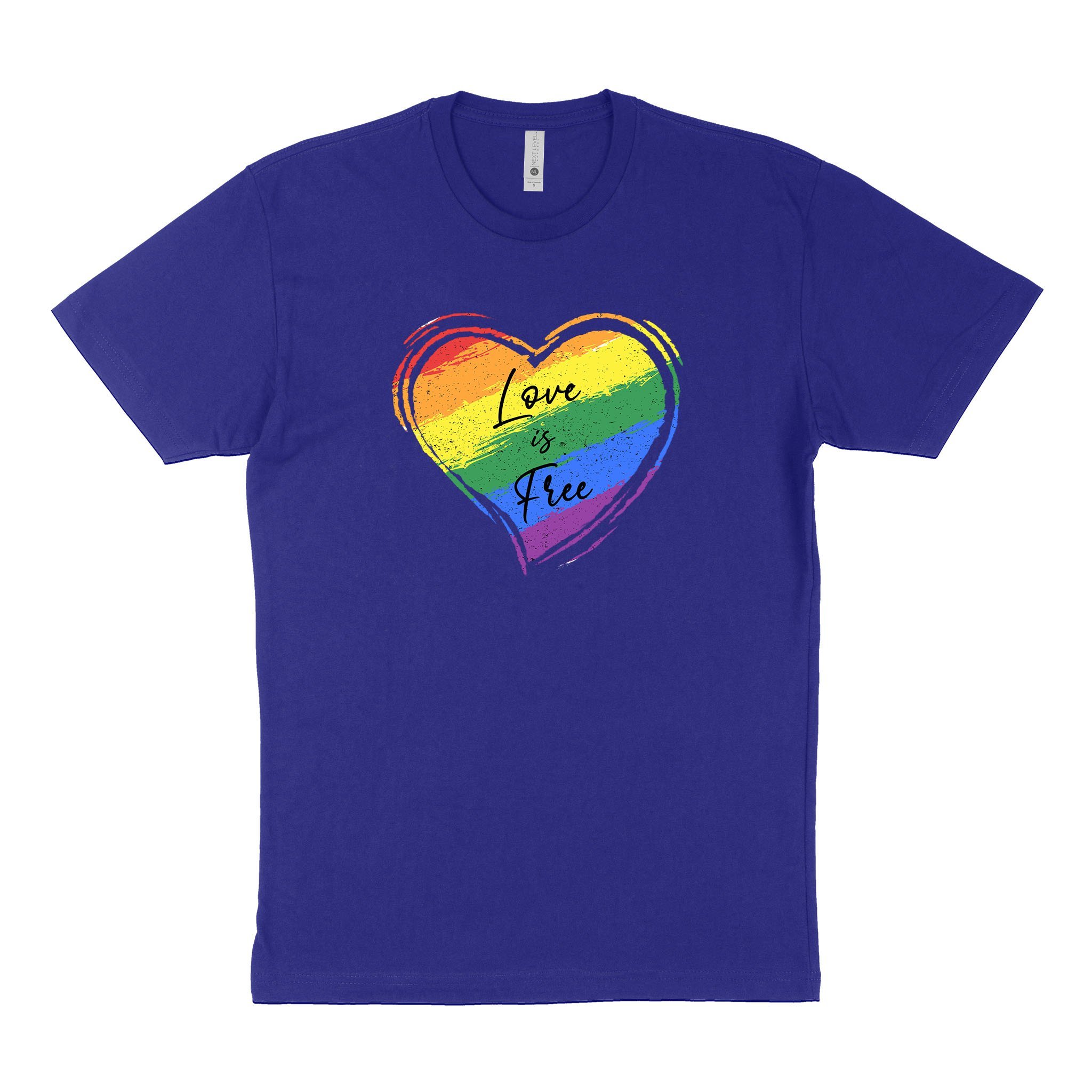 LGBT Unisex’s Graphic Tees, LGBT Fashion Designs, Graphic Unisex T-Shirt, Husband Wife Personalized Gifts, Love Is Free Next Level 3600 Unisex T-Shirt