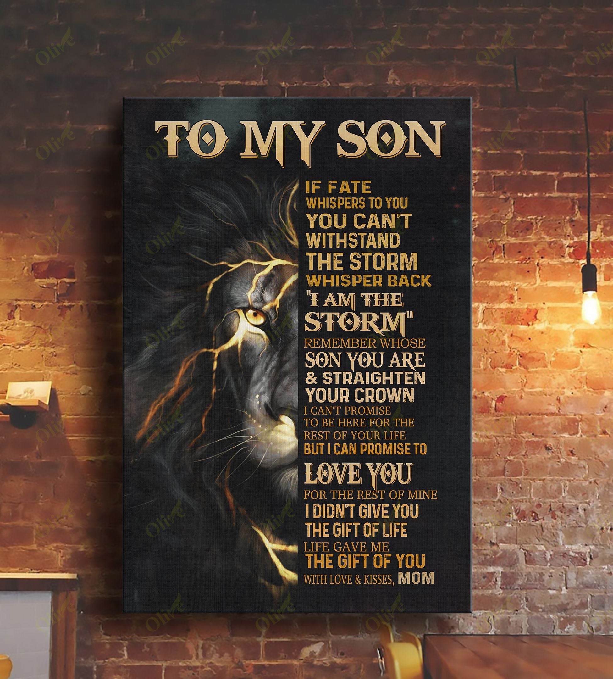 To My Son – Love You For The Rest Of My Life Canvas Wall Art Home Decor