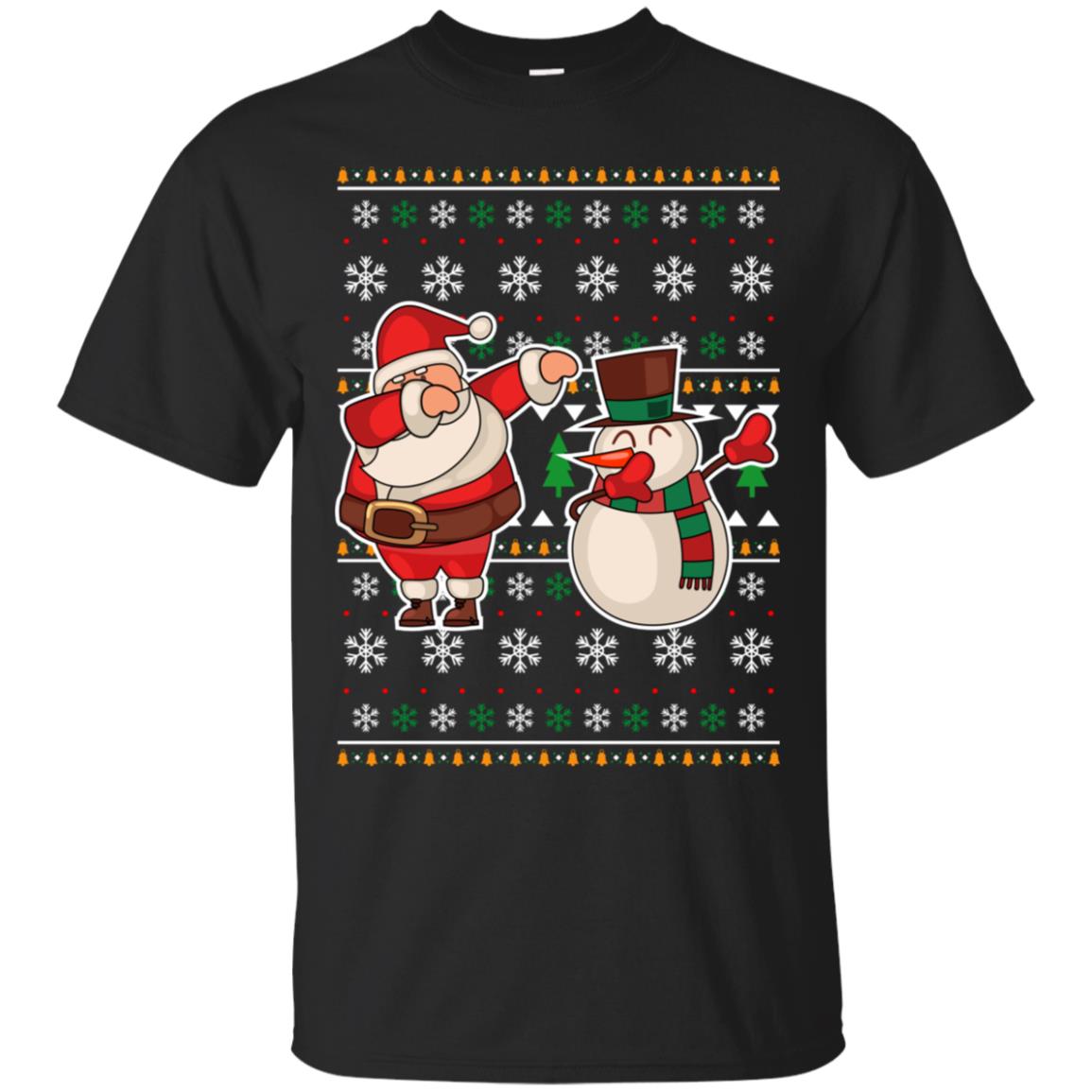 Xmas Gift Dabbing Santa Olaf Ugly Christmas Long T Shirt