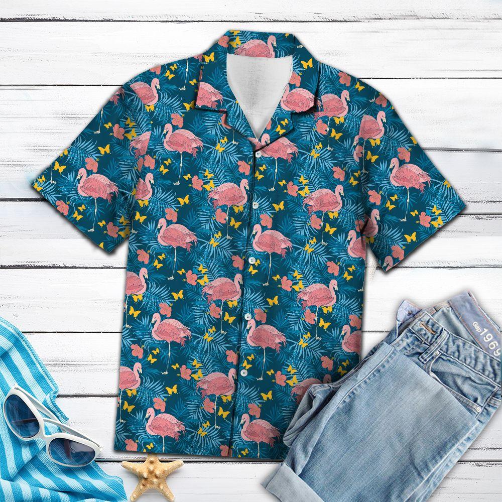 Flamingo Tropical Palm Hawaii Shirt For Hawaii Aloha Ha12234