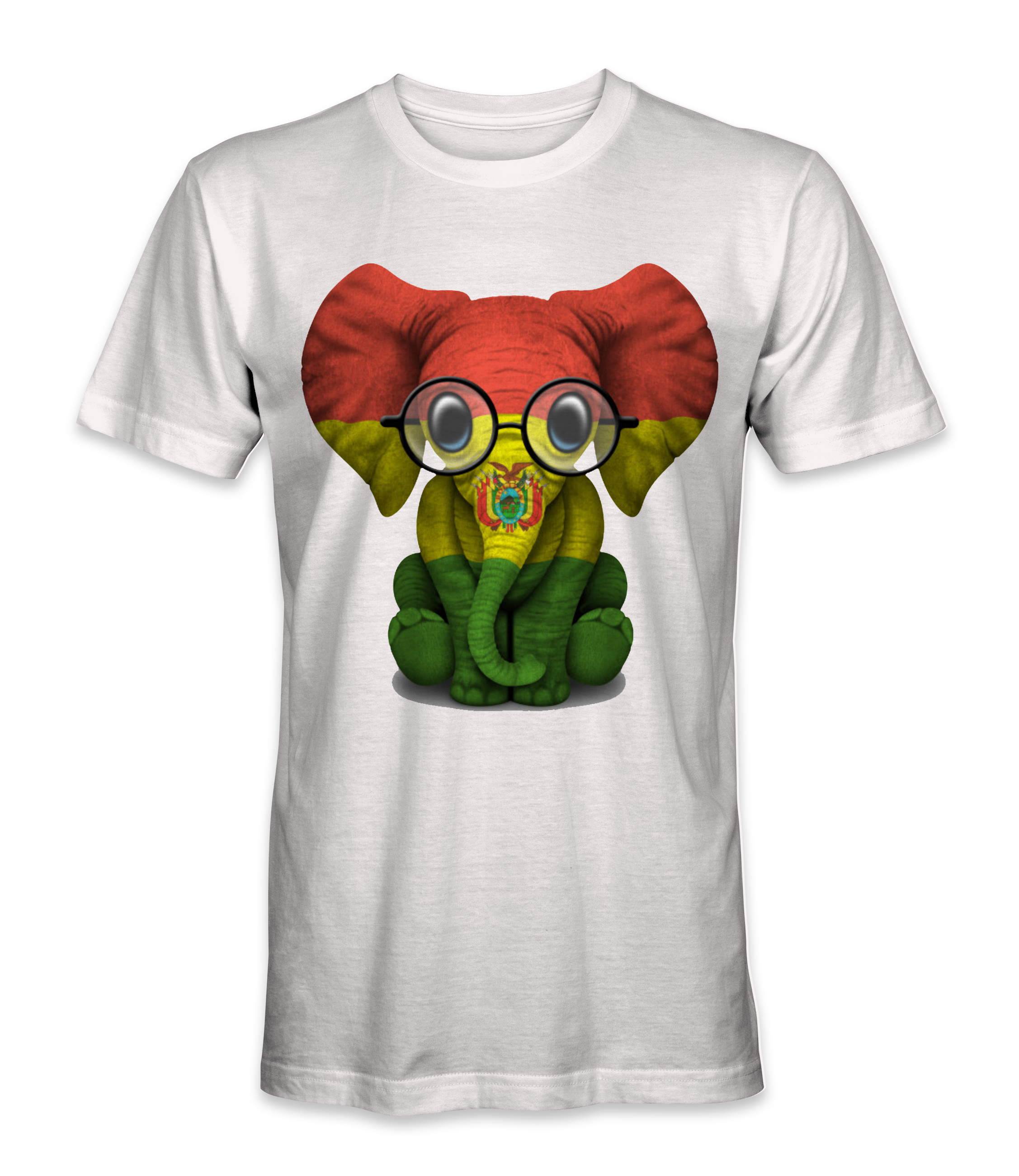 Bolivia Country Flag On An Elephant T-Shirt