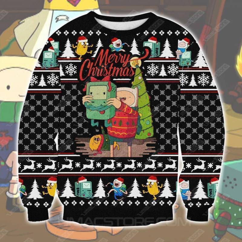 Adventure Time V2 3D Print Ugly Christmas Sweatshirt