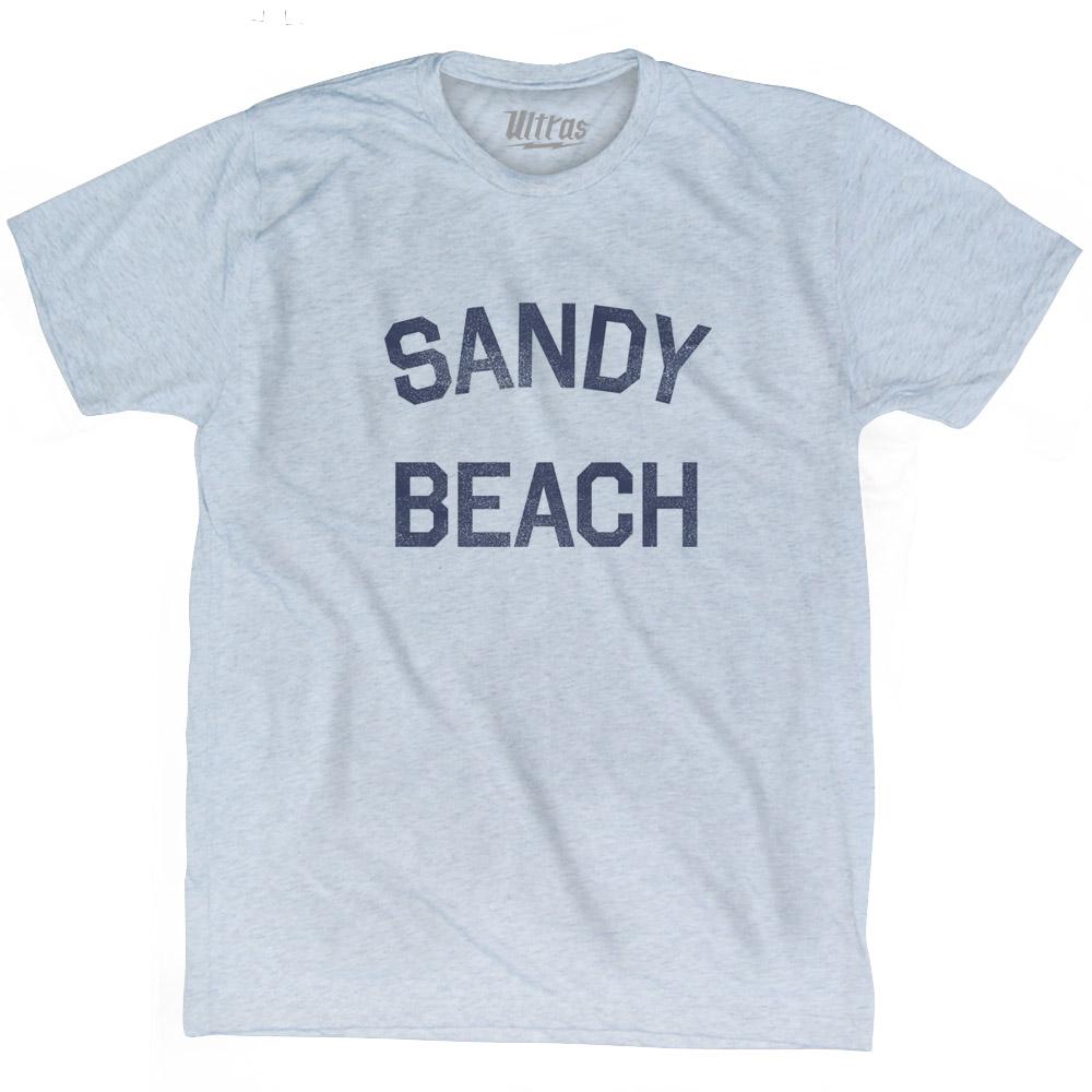 Wyoming Sandy Beach Adult Tri-Blend Vintage T-shirt