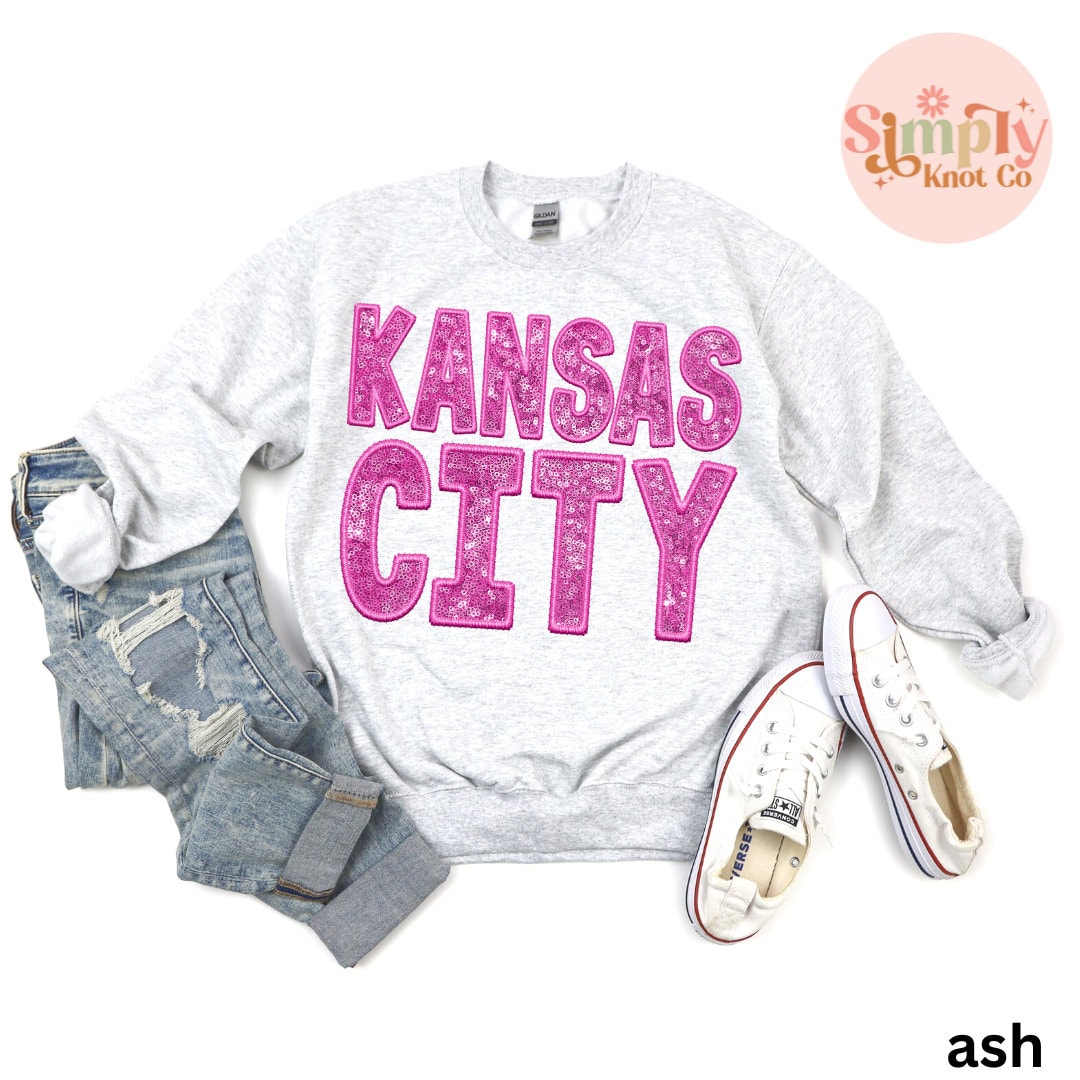 Kansas City Sweatshirt for Women, Kansas City Sweater, Kansas City Crewneck, Womens Sweatshirt, Kansas City Shirt, Kansas City Football Tee