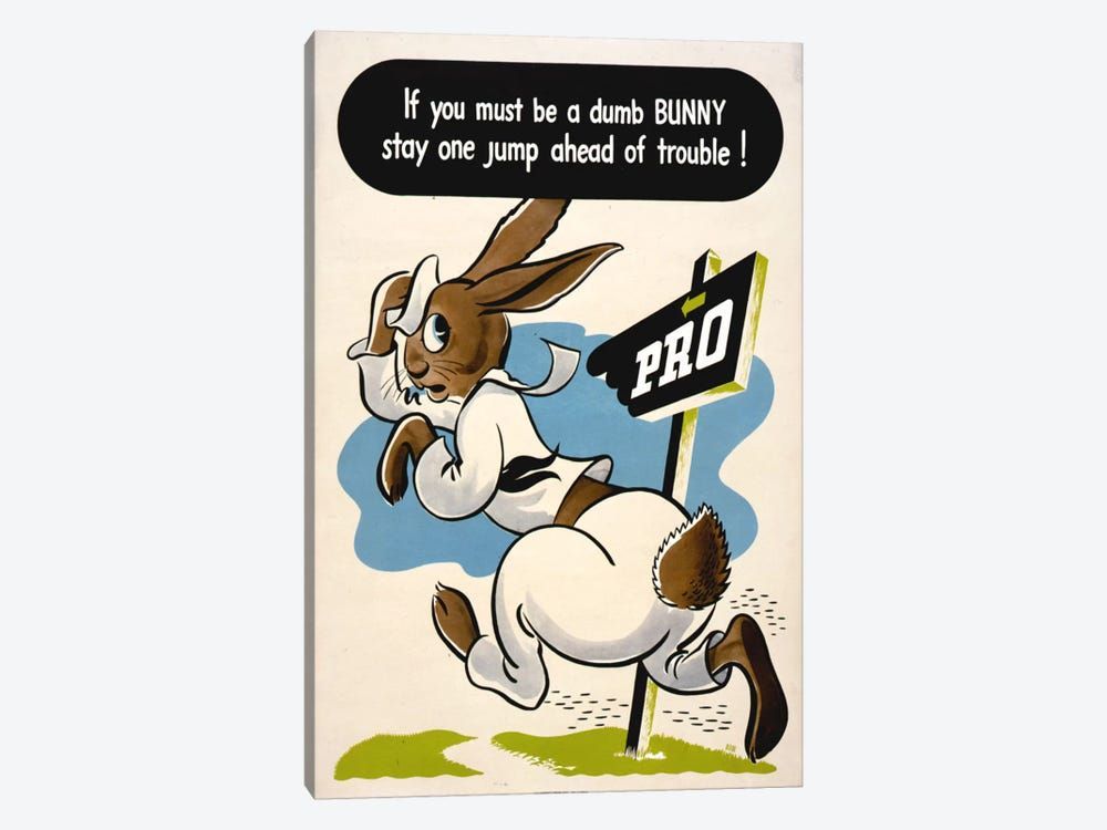 Dumb Bunny Canvas Poster 8″x12″ 12×18″ 18″x26″ 24″x36″ 30″x45″