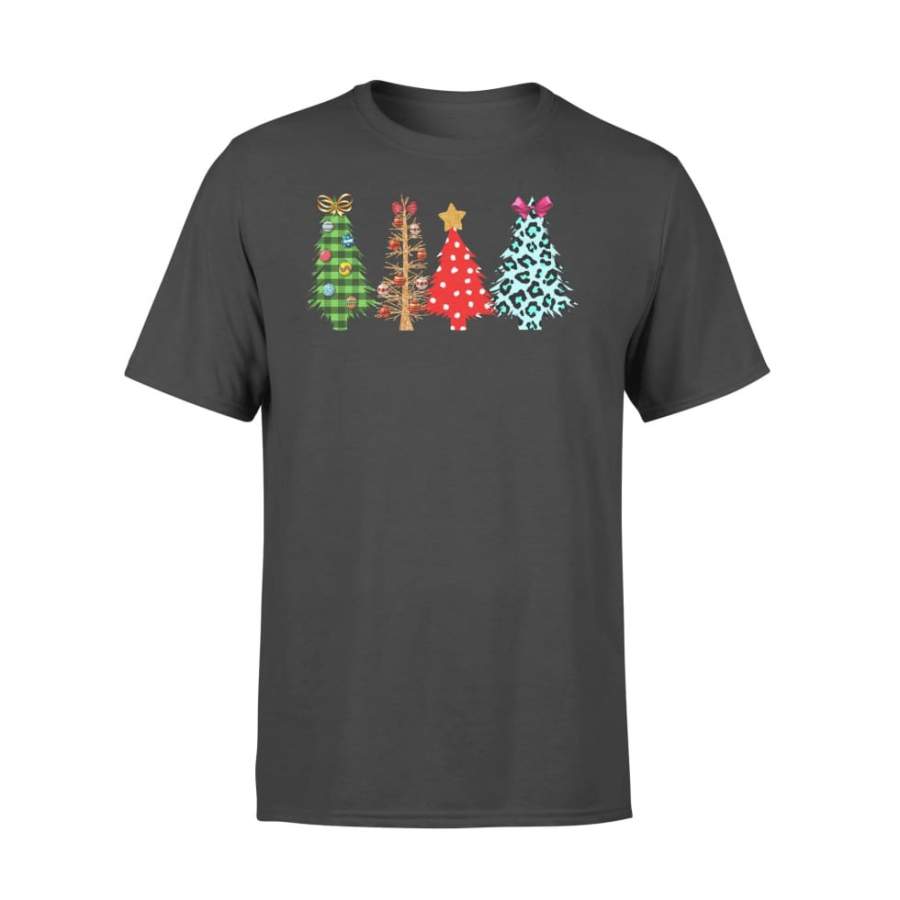 Christmas Trees Leopard Polka Dot Printed For Xmas – Standard T-shirt