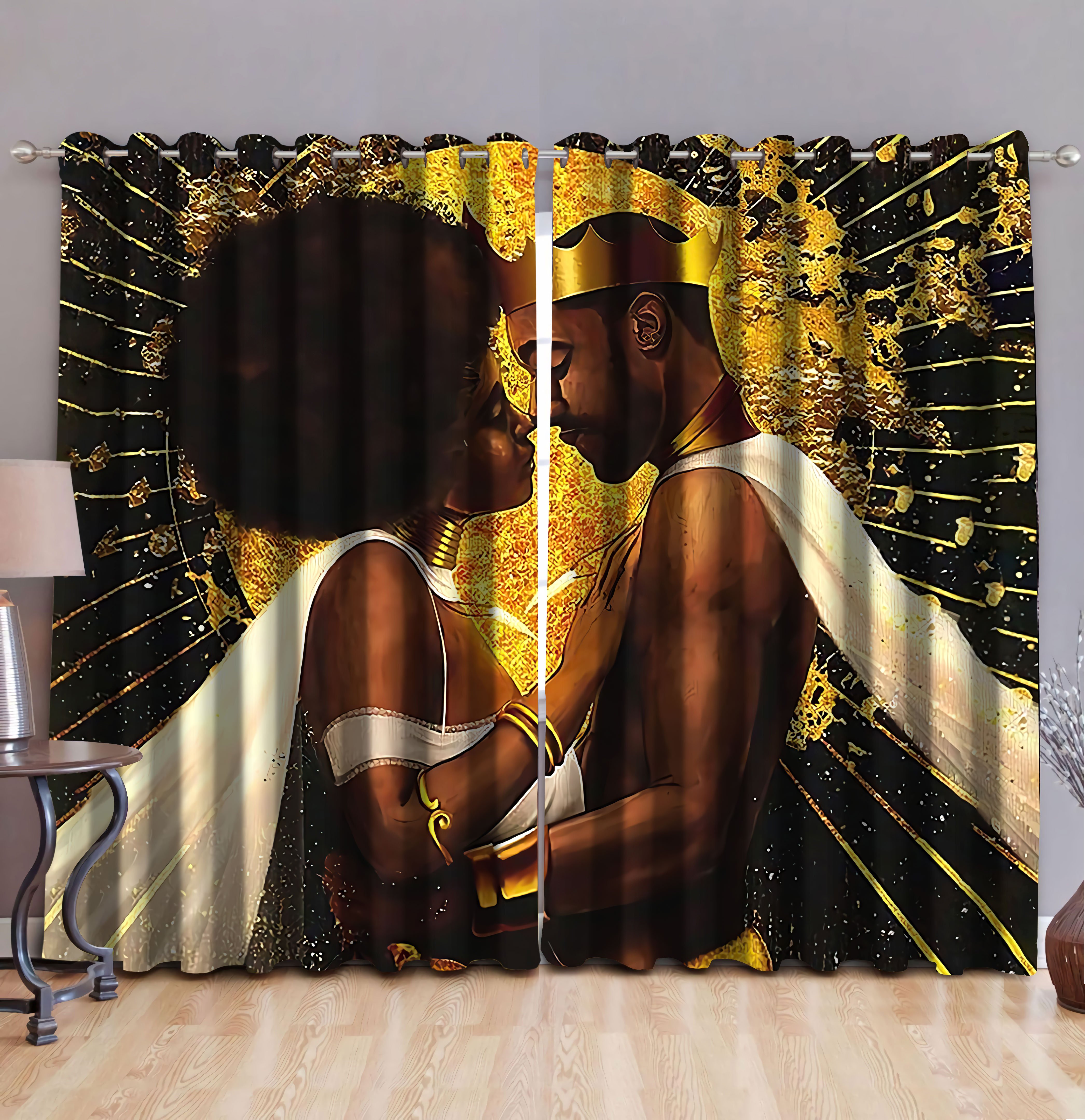 African 3D All Over Printed Curtain