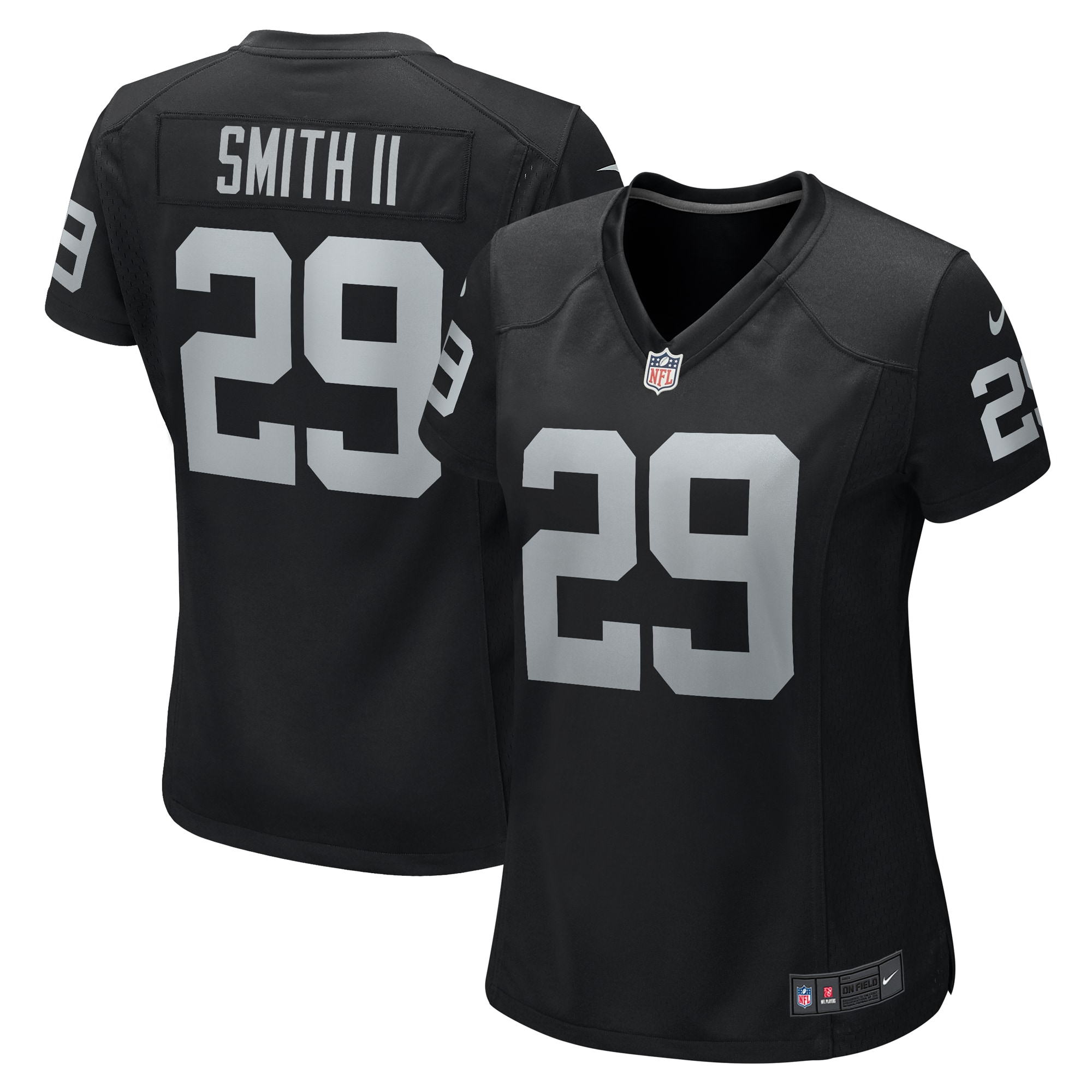 Women’s Las Vegas Raiders Christopher Smith II  Black Team Game Jersey