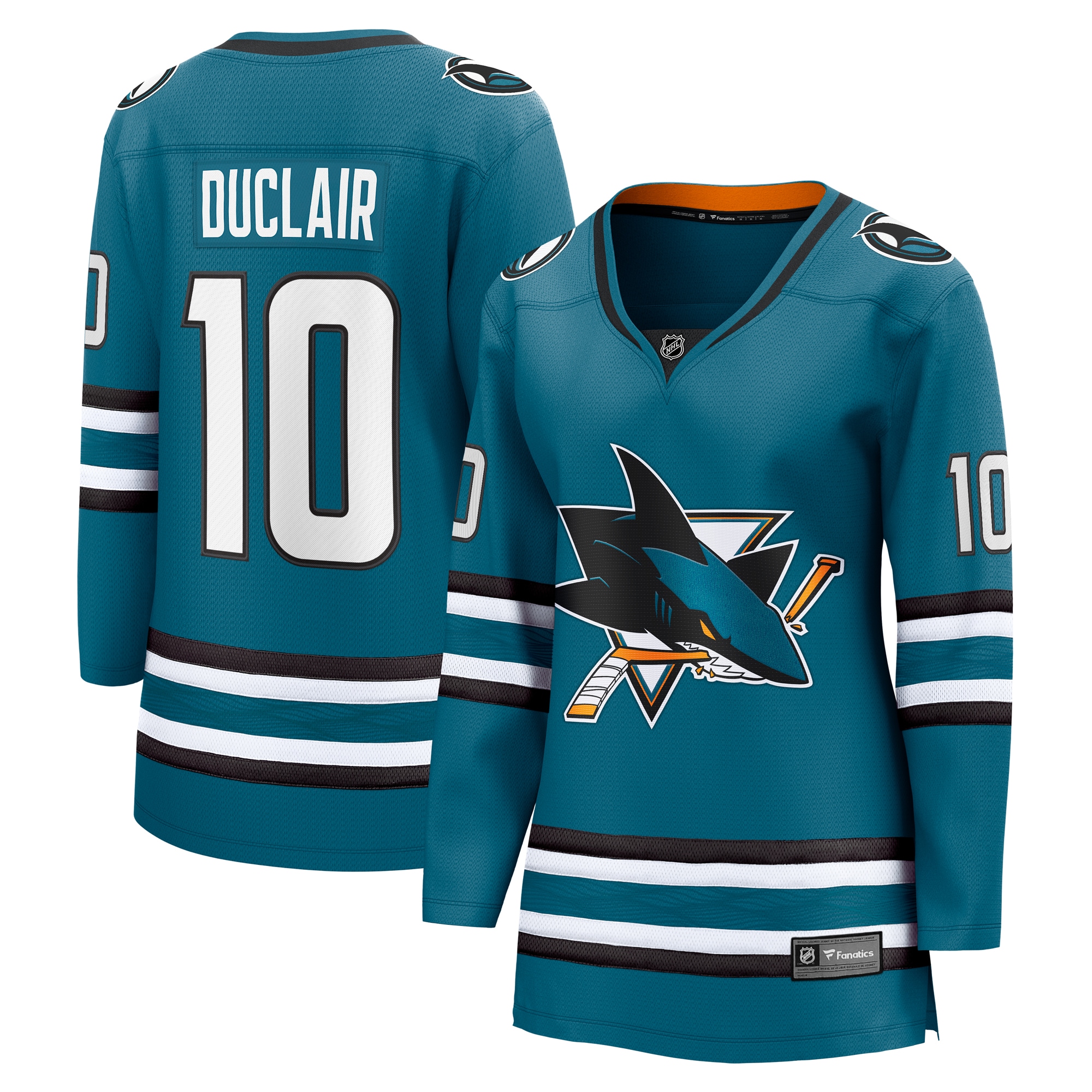 Women's San Jose Sharks Anthony Duclair Teal Home Breakaway Player Jersey