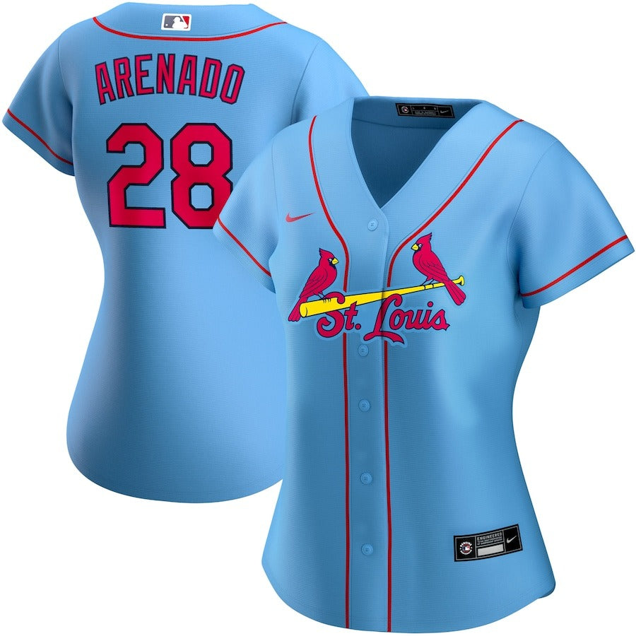 Women’S St. Louis Cardinals Nolan Arenado Nike Light Blue Alternate Replica Player Jersey