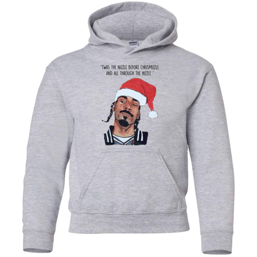 AGR Twas the nizzle before chrismizzle and all through the hizzle Youth Pullover Hoodie