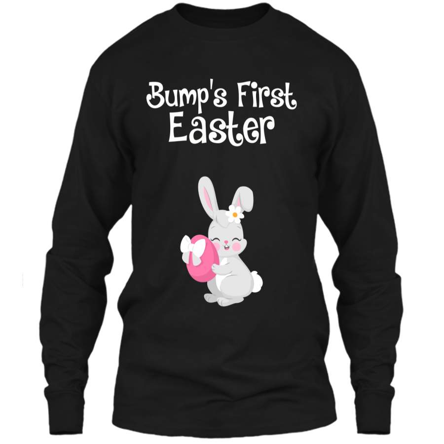 Baby Bumps First Easter Shirt – Bunny Pregnancy Easter Shirt LS Ultra Cotton Tshirt