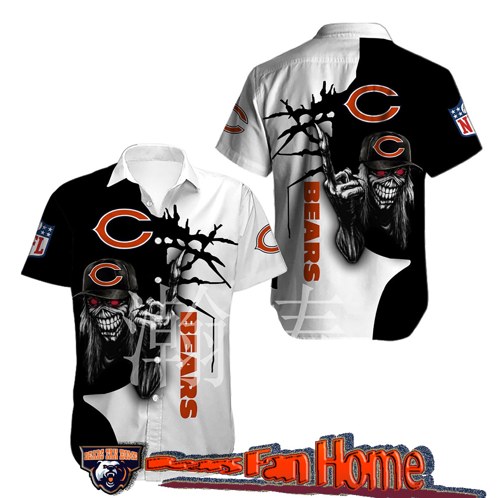 Chicago Bears Hawaiian Shirts Death Graphic Gift For Fan