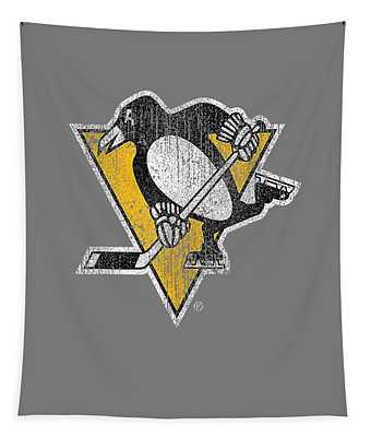 Mens Pittsburgh Penguins Team Logo Tank Handsley Nguyen Transparent Tapestry