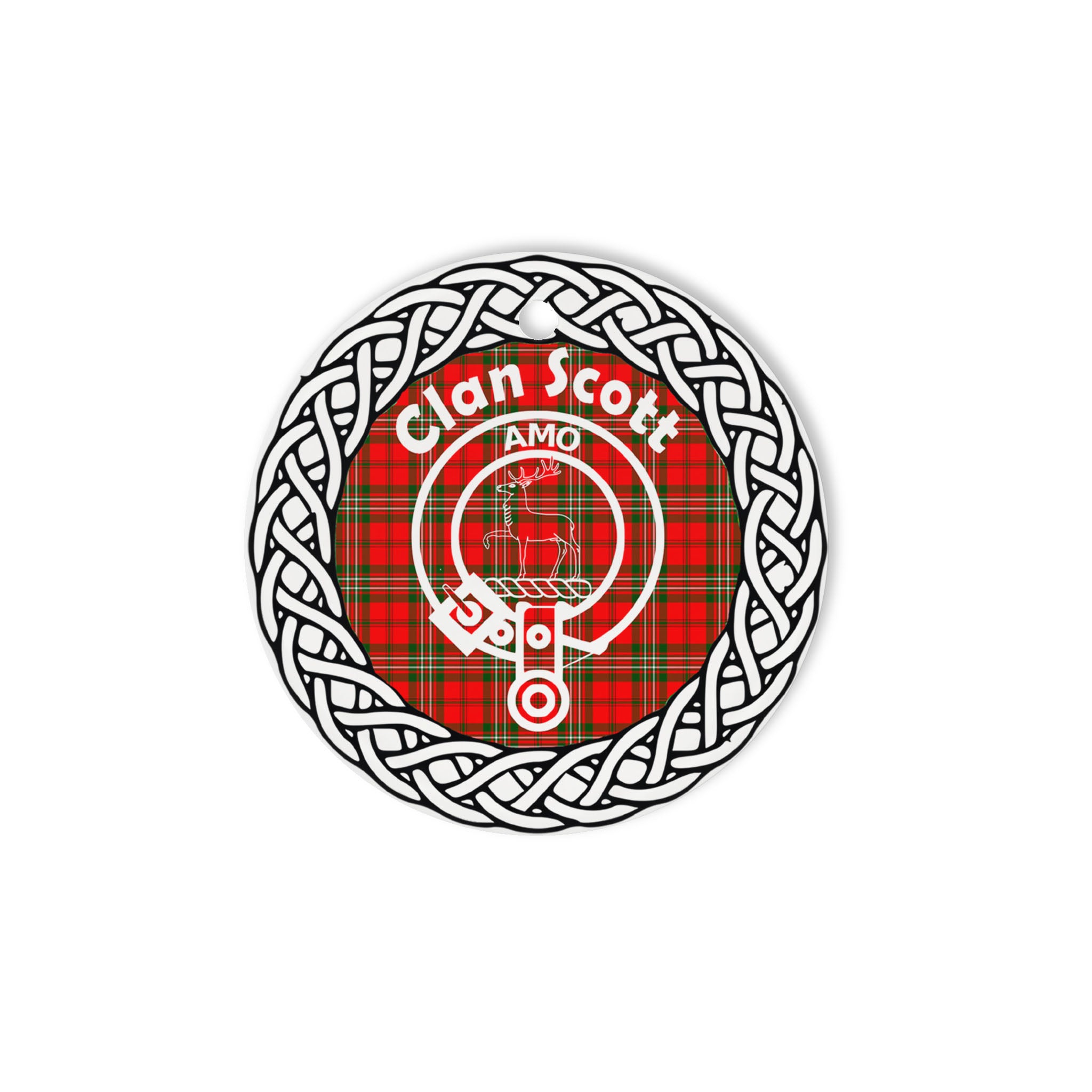 Scott Clan Tartan Crest Badge Plaid Ornament Gift. Christmas Tree Ornament Tartan Ornament Great Christmas Ornaments Gift