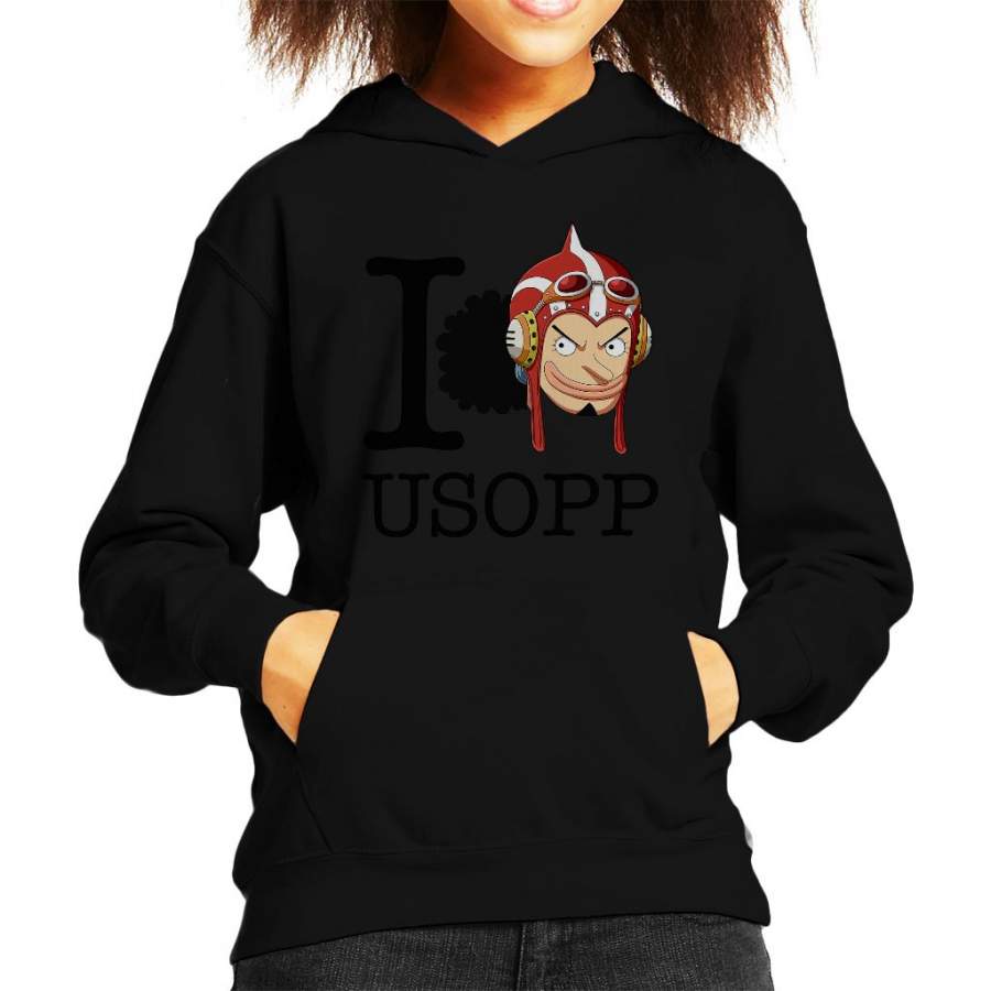 I Heart Usopp One Piece Kid’s Hooded Sweatshirt