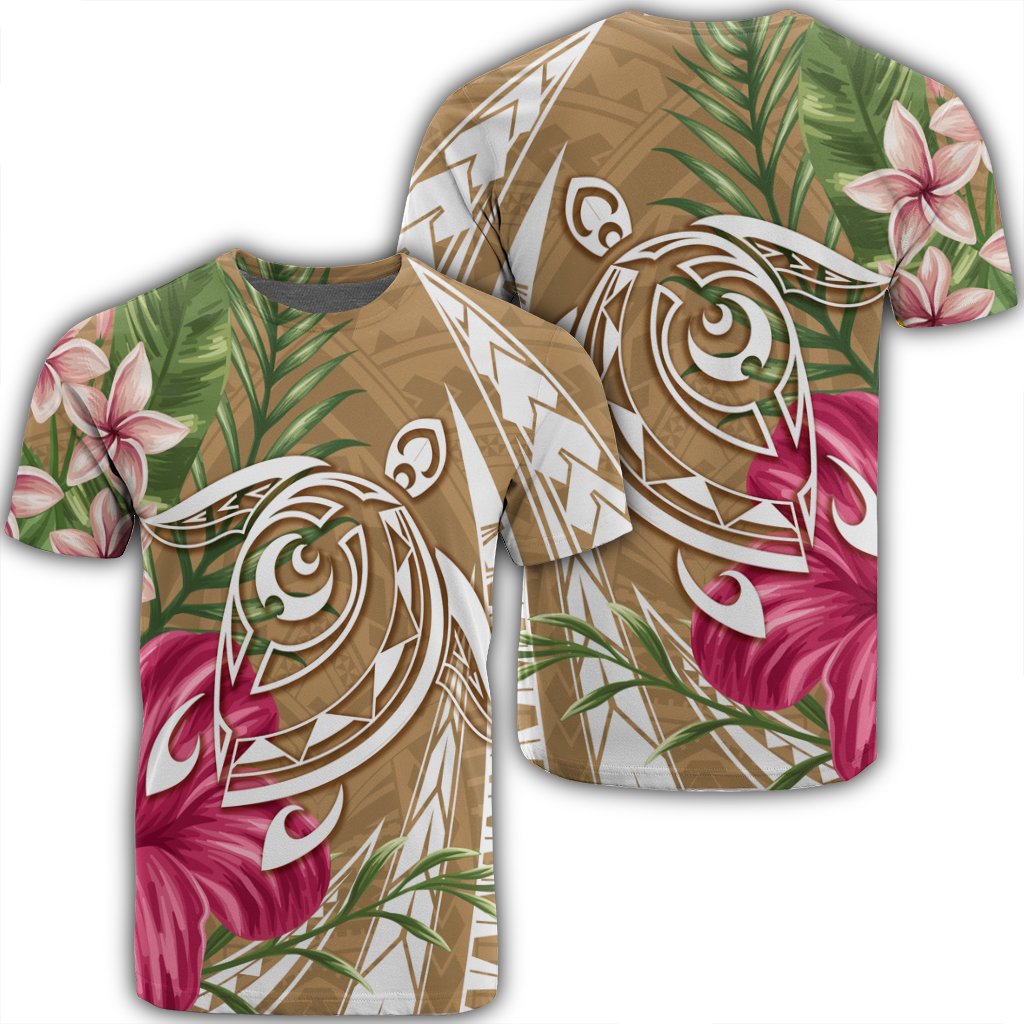 Hawaiian Polynesian Turtle Tropical Hibiscus Plumeria Gold Ah Ha26005