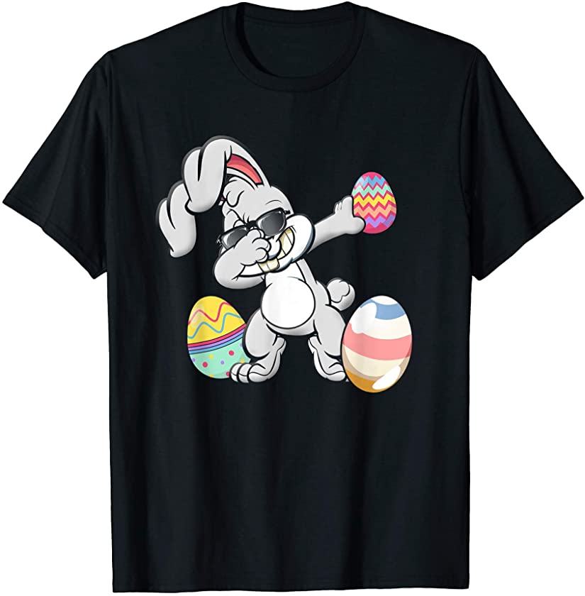 Dabbing Rabbit Easter Day Eggs Dab Boys Girls Bunny T-Shirt