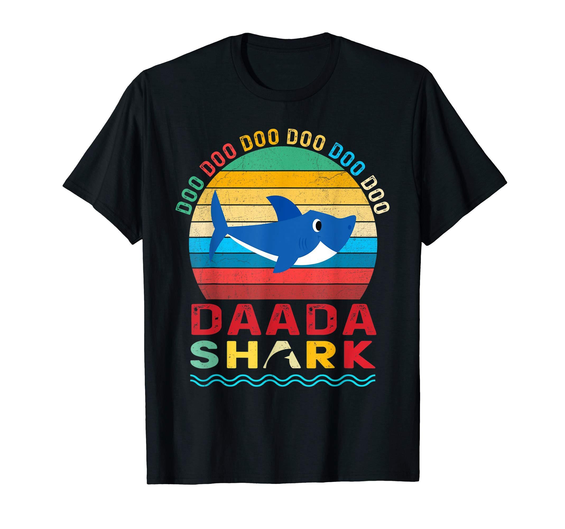 Daada Shark Shirt Fathers Day Gift From Wife Son Daughter