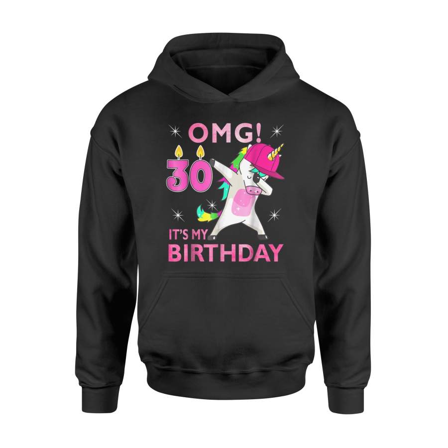 30th Bday Unicorn Dabbing OMG! It’s My Birthday 1988 Gift For BirthdayHoodie