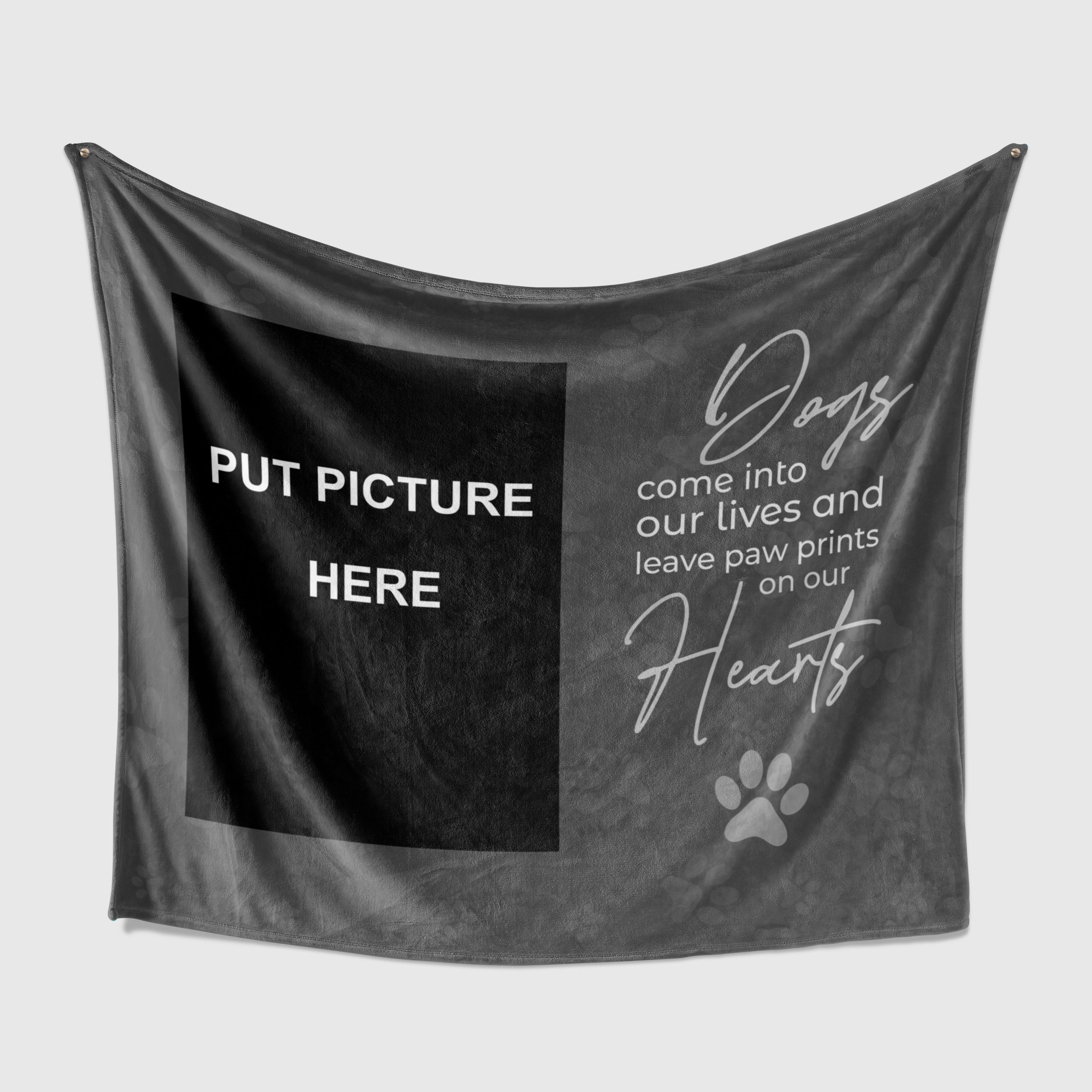 Custom Memorial Dog Photo Blanket