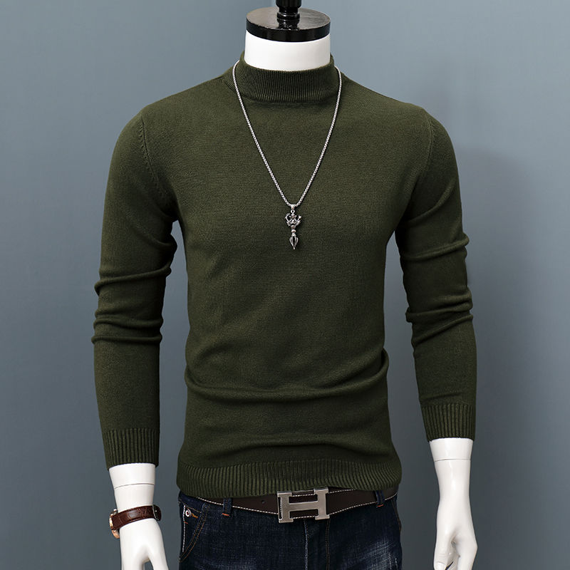 2021 New Autumn Winter Cashmere Cotton Sweater Men Jersey Jumper Male Solid Hiver Pullover Turtleneck Knitted Sweaters D186 alx