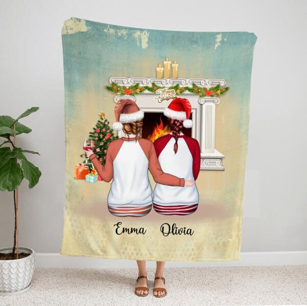 Personalized Blanket For Best Friend – Christmas Gifts For Friends – Up To 5 Girls