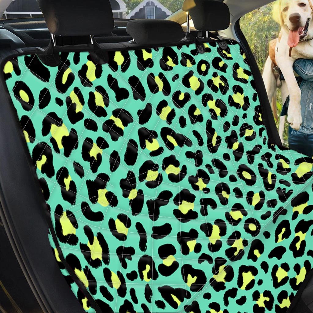 Green Leopard Pet Car Seat Cover