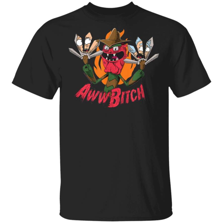 Rick and Morty Aww Bitch Knife Fingers T-shirt