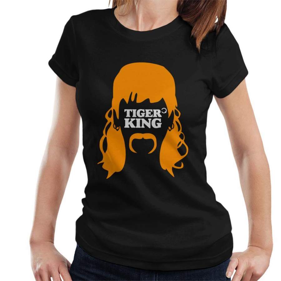 Tiger King Joe Exotic Hair Silhouette Women’s T-Shirt