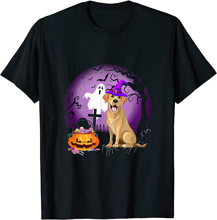 Labrador Retriever Dog Candy Pumpkin Halloween Lover T-Shirt