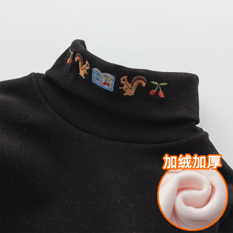 2020 Autumn Winter New Bottom Blouse Pure Cotton Sweater For Girl Long Sleeve T-Shirt For Children Thickened Kids Blouse Coats alx