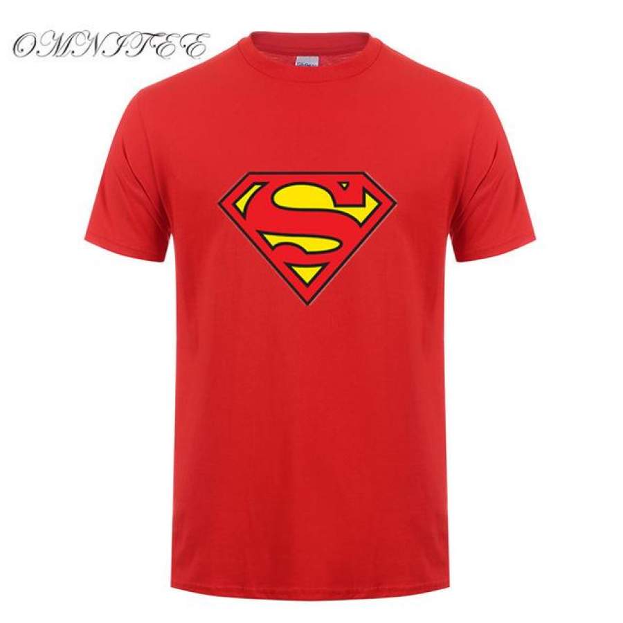 Superman T Shirt Summer Style Men Short Sleeve Cotton Casual T-shirt Superhero Top Tees